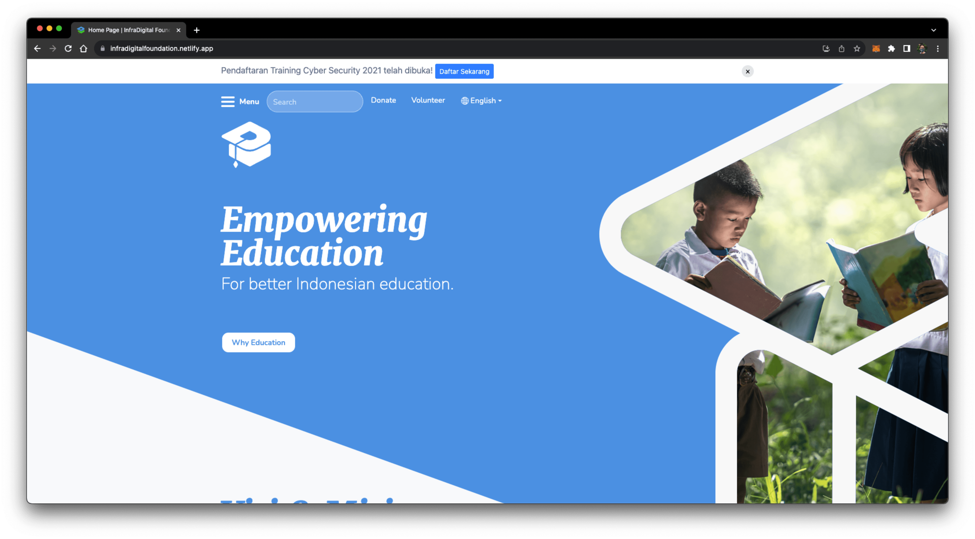 Yayasan IDF site — screenshot 1