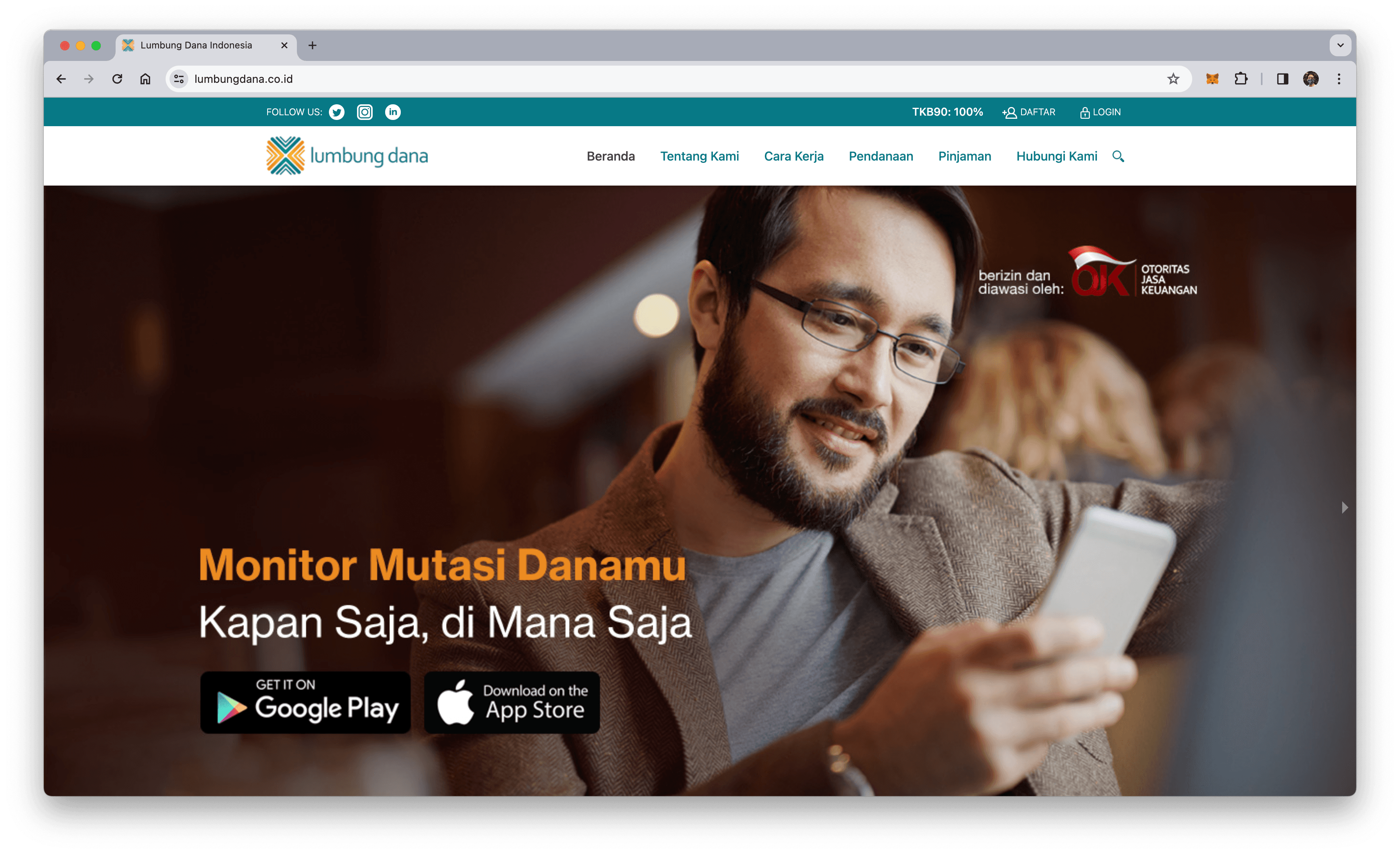 Lumbung Dana web app — screenshot 1